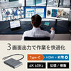 RATOC Systems 【キャンペーンモデル】トリプルディスプレイアダプター(最大4K60Hz・PD対応) (RS-UCHD3-PD)