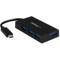 StarTech 4ポート増設USB 3.0ハブ USB Type-C接続 USB-C – 4x USB-A USB急速充電対応 セルフパワー対応ACアダプタ付属 (HB30C4AFS)画像