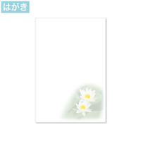 ハート インクジェット 白蓮 喪中はがき (〒枠グレー)30枚P PJG681 (PJG681)画像