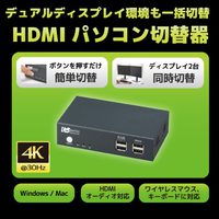 【キャンペーンモデル】デュアルディスプレイ対応 HDMIパソコン切替器画像