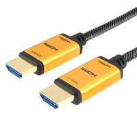 ホーリック 光ファイバー HDMIケーブル 15m メッシュケーブル ゴールド (HH150-536GM)画像