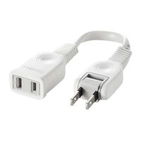 サンワサプライ 電源延長コード 0.1m TAP-EX21001 (TAP-EX21001)画像