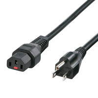 サンワサプライ 抜け防止ロック電源コード(5m) ブラック APW12-515C13LK05 (APW12-515C13LK05)画像