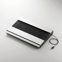 ELECOM 冷却台/置き台/アルミ/大型ファン×2/15.4-17インチ対応/ブラック (SX-CL23LBK)画像