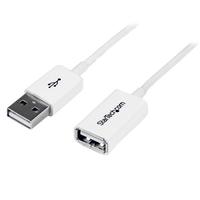 StarTech 3m ホワイトUSB2.0延長ケーブル USB A オス-USB A メス (USBEXTPAA3MW)画像