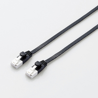ELECOM LANケーブル/CAT6A/爪折れ防止/フラット/1m/ブラック LD-GFAT/BK10 (LD-GFAT/BK10)画像