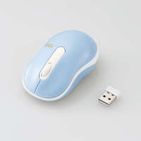 ELECOM M-DY10DRSKBUL 無線マウス/光学式/Sサイズ/抗菌/ライトブルー (M-DY10DRSKBUL)画像