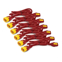 Power Cord Kit (6 ea) Locking C13 to C14 1.8m Red画像