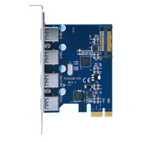 Century USB3.0×4ポート PCI Express x1接続インターフェイスカード (CIF-USB3P4FL)画像