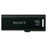 SONY スライドアップ USBメモリー ポケットビット 16GB ブラック キャップレス (USM16GR B)画像