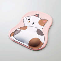 ELECOM マウスパッド/モチマル/リストレスト付/振り向きアニマル柄/ネコ (MP-AN05CAT)画像