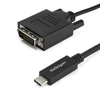 StarTech USB-C – DVIケーブル 2m ブラック 1920×1200/1080p対応 USB Type-C – DVI変換モニタケーブル (CDP2DVIMM2MB)画像