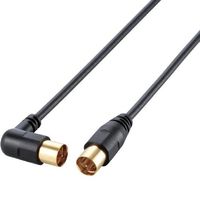 ELECOM アンテナケーブル(L型-ストレート) 2m ブラック AV-ATLS20BK (AV-ATLS20BK)画像