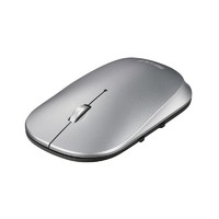 BUFFALO 薄型 5ボタン Bluetooth BlueLEDマウス ノーマル シルバー (BSMBB530NSV)画像