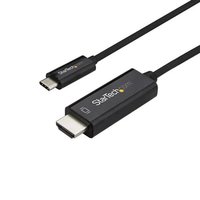 StarTech 1m USB-C – HDMIケーブル 4K/60Hz ブラック USB Type-C コンピュータモニタケーブル (CDP2HD1MBNL)画像