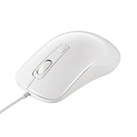 BUFFALO BSMLU050WHZ 有線 レーザー式マウス 3ボタンタイプ ホワイト (BSMLU050WHZ)画像
