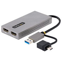 StarTech ディスプレイアダプター/USB-C & A/2x HDMI/11cm cbl/Win & mac (107B-USB-HDMI)画像