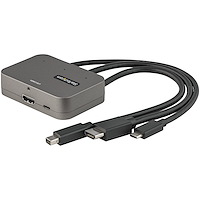 StarTech 3in1 HDMIマルチ変換アダプタ/3入力(USB-C、Mini DisplayPort、HDMI)-1出力(HDMI)/会議室ディスプレイアダプタ (CDPHDMDP2HD)画像