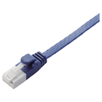 ELECOM EU RoHS指令準拠 ツメ折れ防止フラットLANケーブル(Cat6A)/1.5m/ブルーメタリック (LD-GFAT/BM15)画像