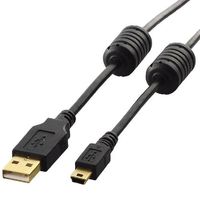 ELECOM フェライトコア付きUSB2.0ケーブル (U2C-MF20BK)画像