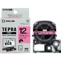 KING JIM テプラPROテープ マグネット ピンク/黒文字 12mm SJ12P (SJ12P)画像