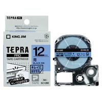 KING JIM テプラPROテープ キレイにはがせる 青/黒文字 12mm SC12BE (SC12BE)画像