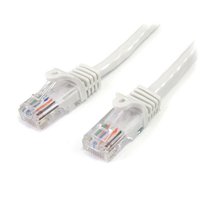 StarTech 0.5m Cat5e LANケーブル 爪折れ防止 ホワイト 45PAT50CMWH (45PAT50CMWH)画像