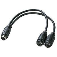 サンワサプライ KB-PSY02K2 PS/2スプリッター ミニDIN6オス-メス*2 (KB-PSY02K2)画像