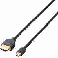 ELECOM イーサネット対応HDMI-Microケーブル(A-D)/3.0m DH-HD14EU30BK (DH-HD14EU30BK)画像