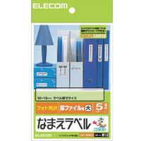 ELECOM EDT-KNM13 なまえラベル(厚ファイル用・大) (EDT-KNM13)画像