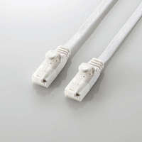 ELECOM LD-GFAT/WH100 LANケーブル/CAT6A/爪折れ防止/フラット/10m/ホワイト (LD-GFAT/WH100)画像