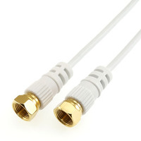 ホーリック ホーリック 極細アンテナケーブル 3m ホワイト 両側ネジ式コネクタ (AC30-483WH)画像