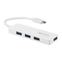 BUFFALO BSH4U120C1WH USB3.1(Gen1) TypeC4ポート バスパワーハブ ホワイト (BSH4U120C1WH)画像