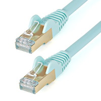 StarTech カテゴリー6a LANケーブル 1.5m アクア ツメ折れ防止RJ45コネクタ 10ギガビット対応CAT6aケーブル (6ASPAT150CMAQ)画像