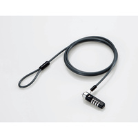 ELECOM セキュリティワイヤー/4連ダイヤル錠/首振り90度/ヘッド部360度回転 (ESL-38)画像