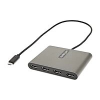 StarTech USB-C接続クアッドHDMIディスプレイ変換アダプタ/USB-HDMI 4出力コンバータ/1080p 60Hz/USB Type-C接続/HDMI増設アダプタ/Windowsのみ対応 (USBC2HD4)画像