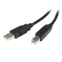 StarTech 3m USB 2.0ケーブル(ABタイプ) USB (A) オス – USB (B) オス ブラック (USB2HAB3M)画像