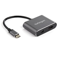 StarTech USB-C-Mini DisplayPort/HDMI変換アダプタ 4K/60Hz対応 USB Type-C接続HDMI/Mini DP 2 in 1アダプタ (CDP2HDMDP)画像