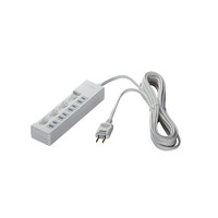 BUFFALO 2ピン式電源タップ 4個口タイプ 雷サージ防止/個別スイッチ付 1m ホワイト (BSTAPSW2410WH)画像