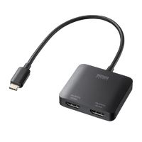 サンワサプライ USB Type C-HDMI変換アダプタ（2ポート/4K対応） (AD-ALCMST2HD2)画像