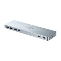 サンワサプライ USB Type-C専用ドッキングステーションHDMI/DisplayPort対応・PD対応 (USB-CVDK6)画像