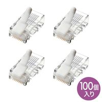サンワサプライ ツメ折れ防止カテゴリ5eRJ-45コネクタ 100個入り ADT-RJ45TS-100 (ADT-RJ45TS-100)画像