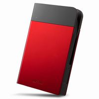 HD-PZN1.0U3-R ICカード対応 耐衝撃 ポータブルHDD 1TB レッド画像