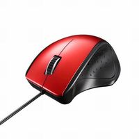BUFFALO BSMLU300RD 有線 レーザー 5ボタンマウス レッド (BSMLU300RD)画像