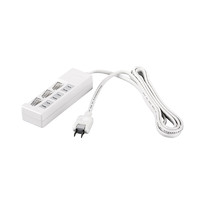 BUFFALO 2ピン式電源タップ 3個口タイプ 雷サージ防止/個別スイッチ付 3m ホワイト (BSTAPSW2330WH)画像