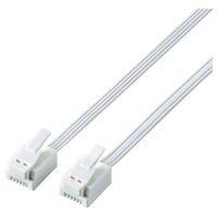 ELECOM モジュラーケーブル/爪折れ防止/15m/ホワイト MJ-T15WH (MJ-T15WH)画像