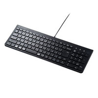 サンワサプライ USBスリムキーボード テンキー付き SKB-SL31BK (SKB-SL31BK)画像