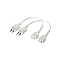 BUFFALO 電源延長ケーブル 2本セット ホワイト (BSTAPEX02WHX2)画像