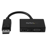StarTech トラベルAVアダプタ ツーインワン (2-in-1) DisplayPort（ディスプレイポート） – HDMI/ VGA変換アダプタ (DP2HDVGA)画像