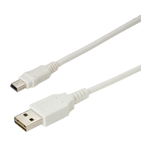 PLANEX 迷わず挿せるTHE FLIPPER USBケーブルA(オス) to MiniB(オス)白10cm (UFC-ANB-01-WH)画像